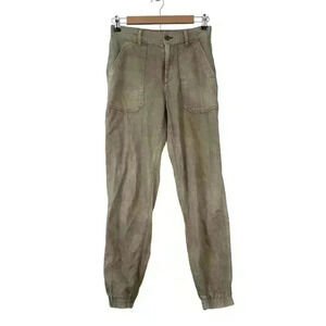 GAP Baggy Jogger Pants Size 2 Organic Cotton Y2K 90s Olive Green Streetwear